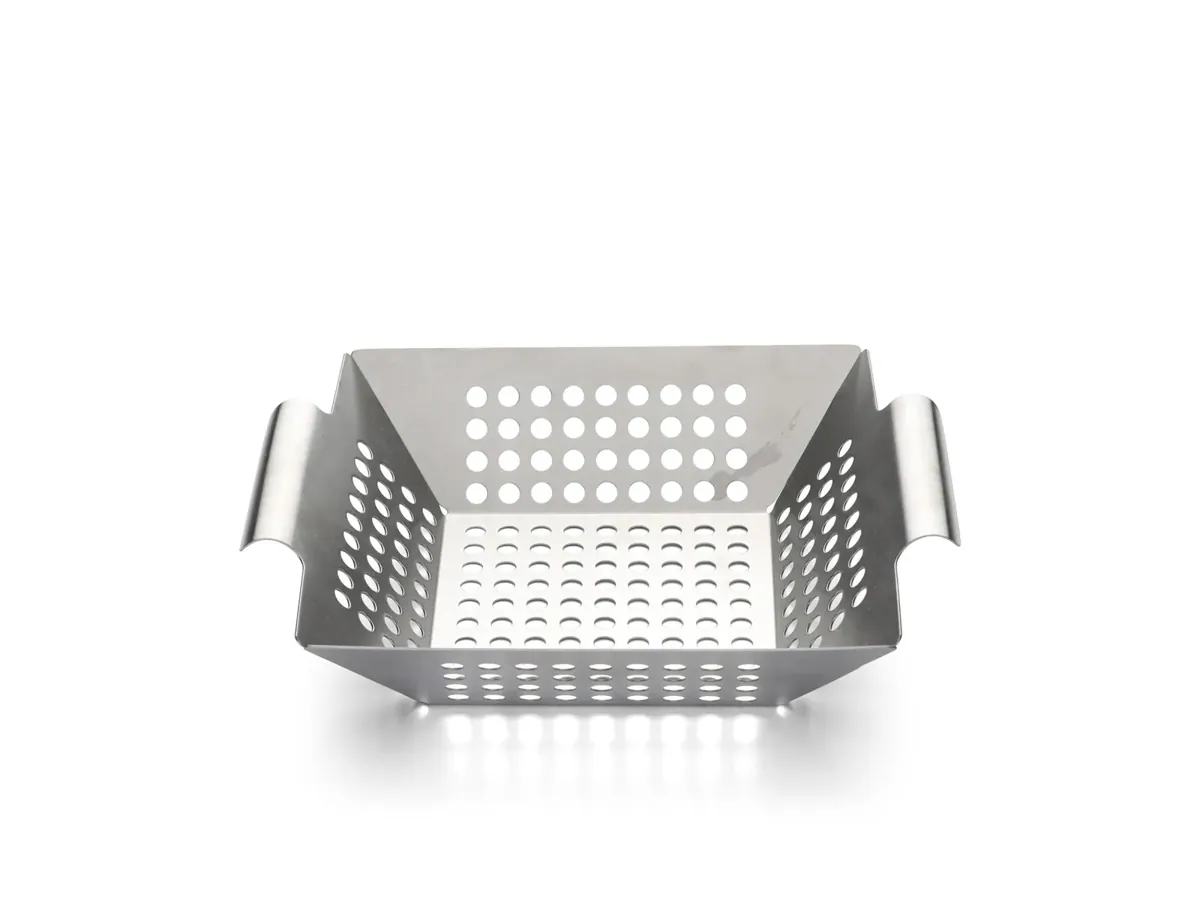 Grillkorb aus Edelstahl 21 x 21 cm