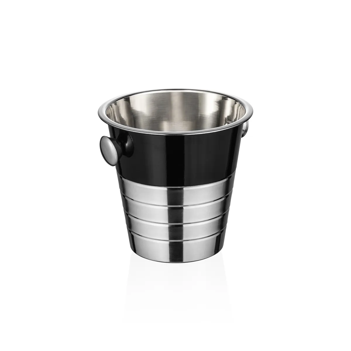 Wein-/Sektkühler, Ø 22 cm, Höhe 21 cm, schwarz, Chromnickelstahl, PVD-Beschichtung