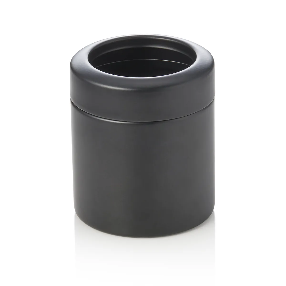 Tischrestebehälter, 700 ml, Ø 10 cm, schwarz pulverbeschichtet, Chromnickelstahl 18/10
