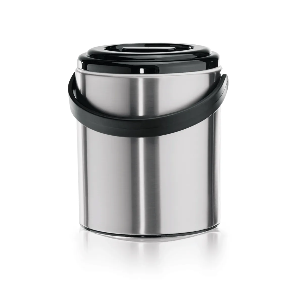Eiseimer-Set mit Zange, Ø 15 cm, Höhe 20,5 cm, 2,2 ltr., Edelstahl, Kunststoff