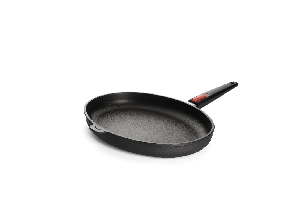 Woll - Ovale Guss-Fischpfanne Induktion, 38x28,4 cm, Nowo Titanium, Antihaft, Spülmaschinenfest