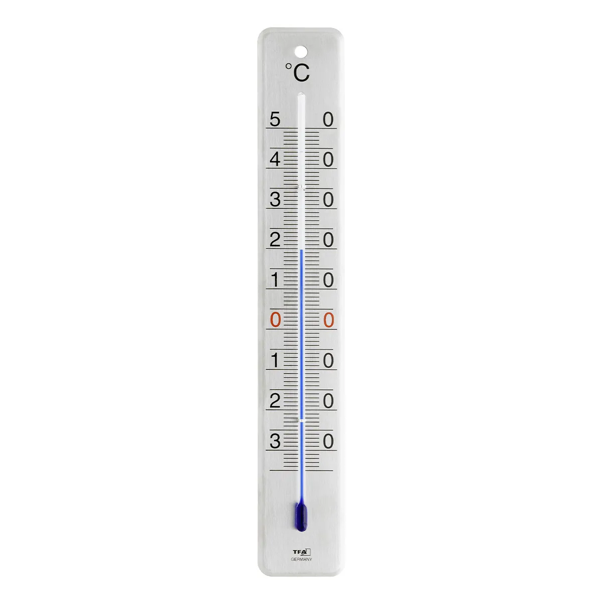 TFA Innen-Außen-Thermometer Edelstahl gebürstet 4,5x9x2,8cm