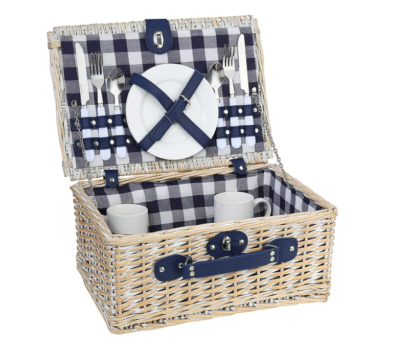 Cilio Picknickkorb AROLO für 2 Personen, 40 x 28 x 18cm
