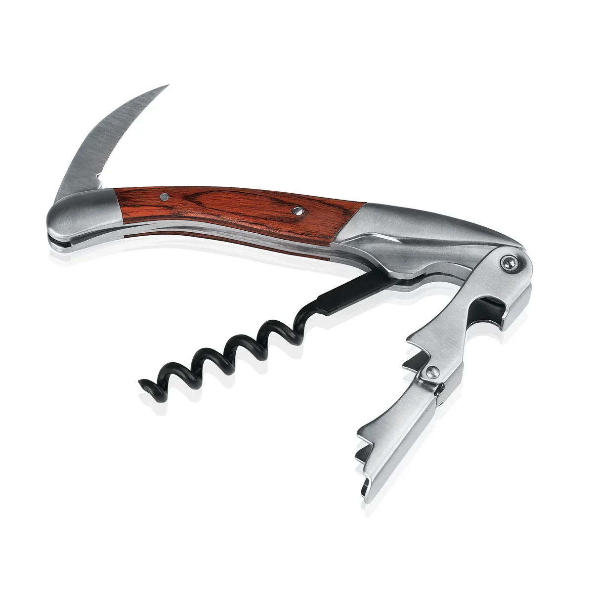 Kellnermesser mit Holzgriff, 12 cm, Edelstahl