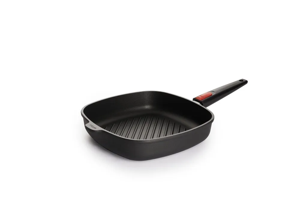Woll - Viereckige Steakpfanne Induktion, 28x28 cm, Nowo Titanium, Antihaft, Spülmaschinenfest