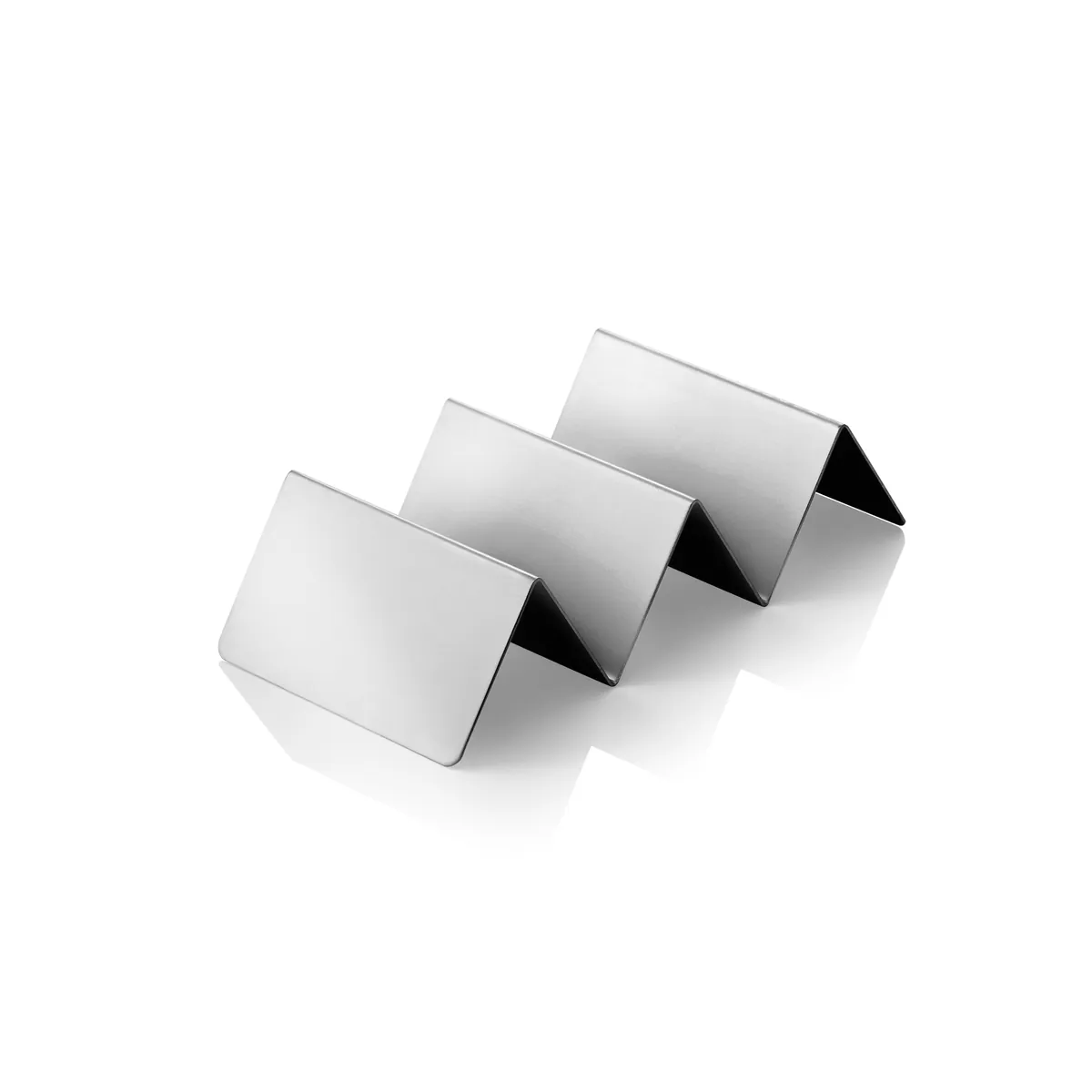 Snackpresenter mit 2 Ablagen, 21 x 10 x 5 cm, Farbe wählbar, Edelstahl