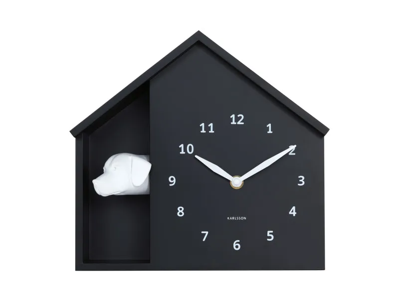 Wanduhr DOGGY Schwarz