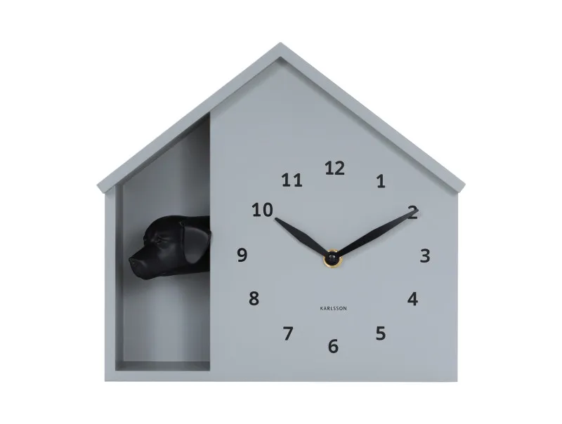 Wanduhr DOGGY Mausgrau