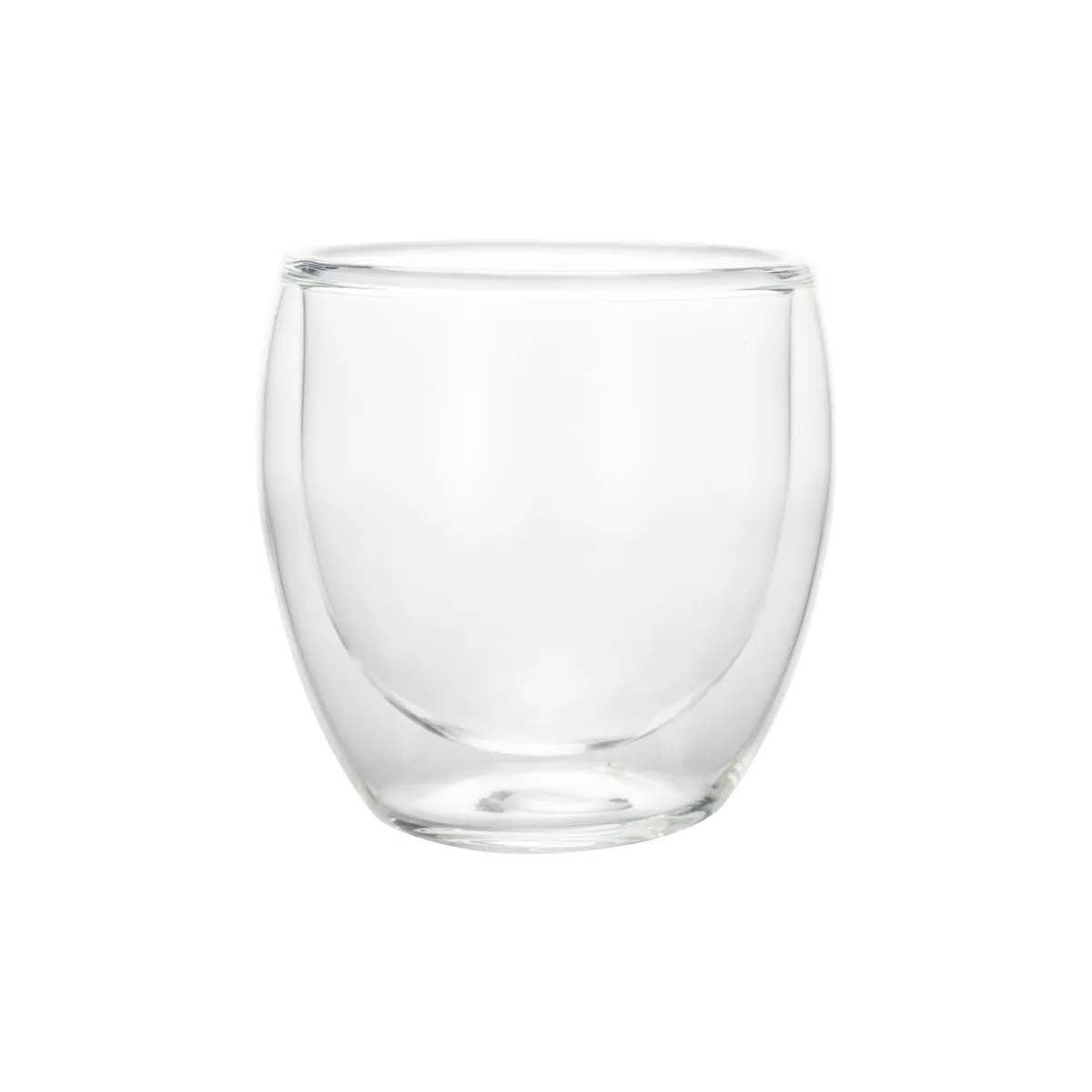 Cappuccino 2er-Set CURVED, 250 ml, Ø 9 cm, Borosilikatglas