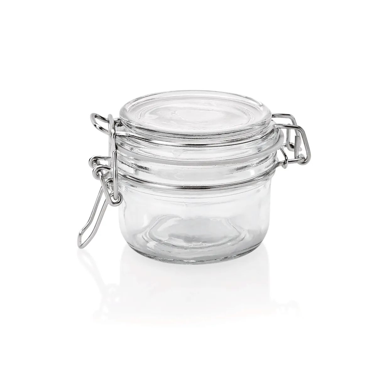 Bügelverschlussglas Set, 0,15 - 0,3 ltr., Set á 3 Stück, Glas, Edelstahl, Silikon