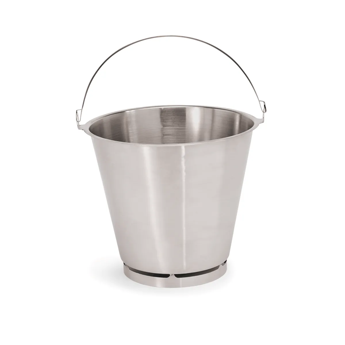 Eimer mit Bodenreifen, 10 oder 15 ltr., Chromnickelstahl