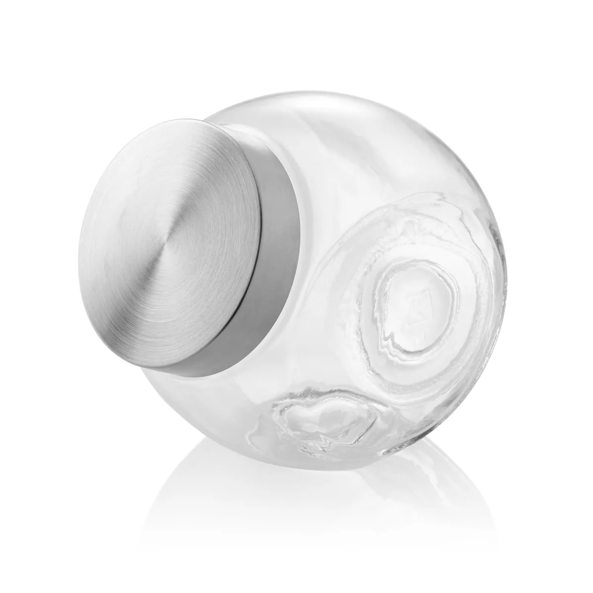 Bonboniere, 1,7 ltr., 18 x 12,5 x 17,5 cm, Glas, Edelstahl
