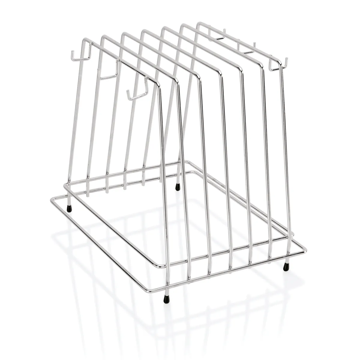 Schneidbretthalter für 6 Bretter bis max. 2 cm, 29,5 x 25,5 x 26 cm, Chromnickelstahl