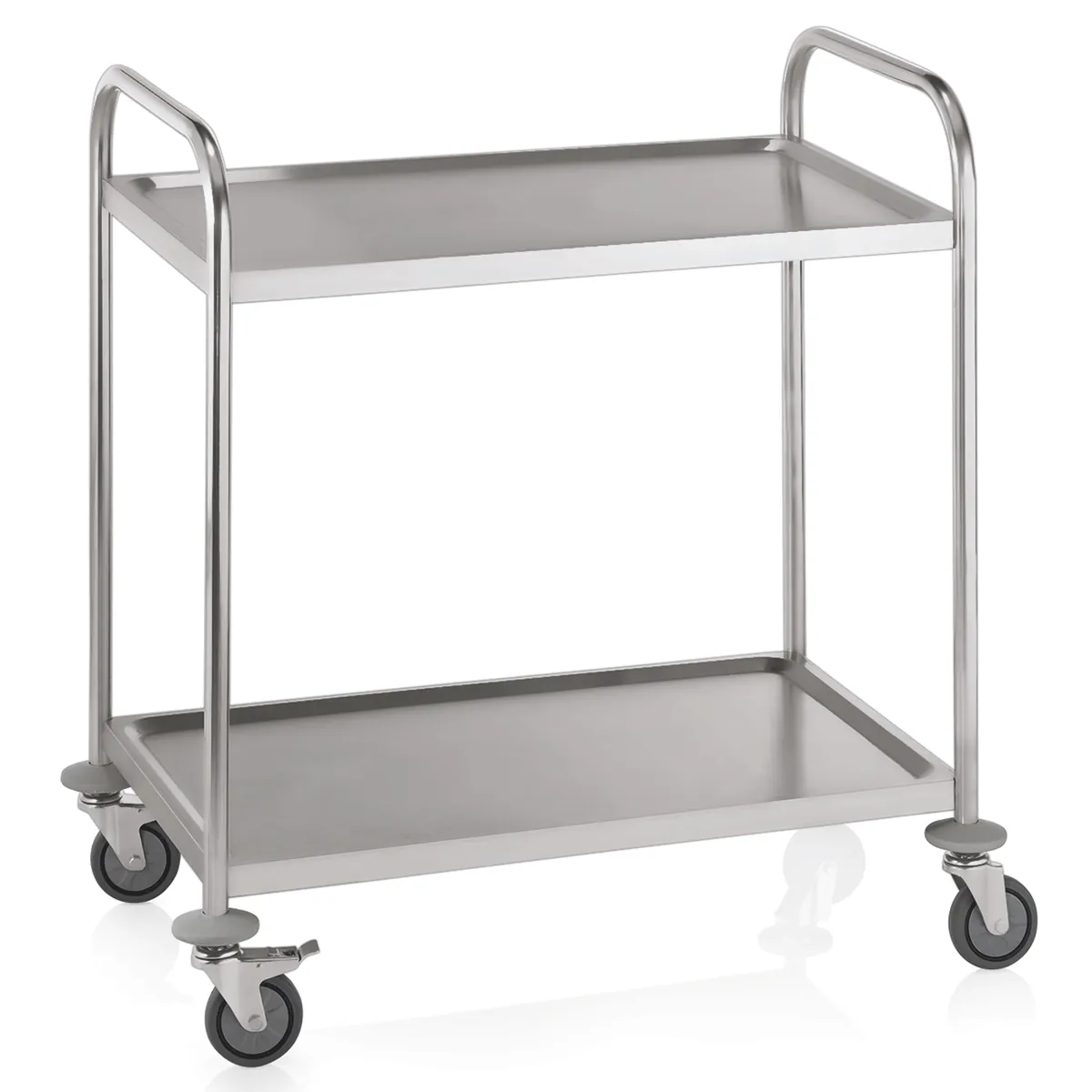 Servierwagen mit 2 Borden, 85 x 53 x 95 cm, Edelstahl