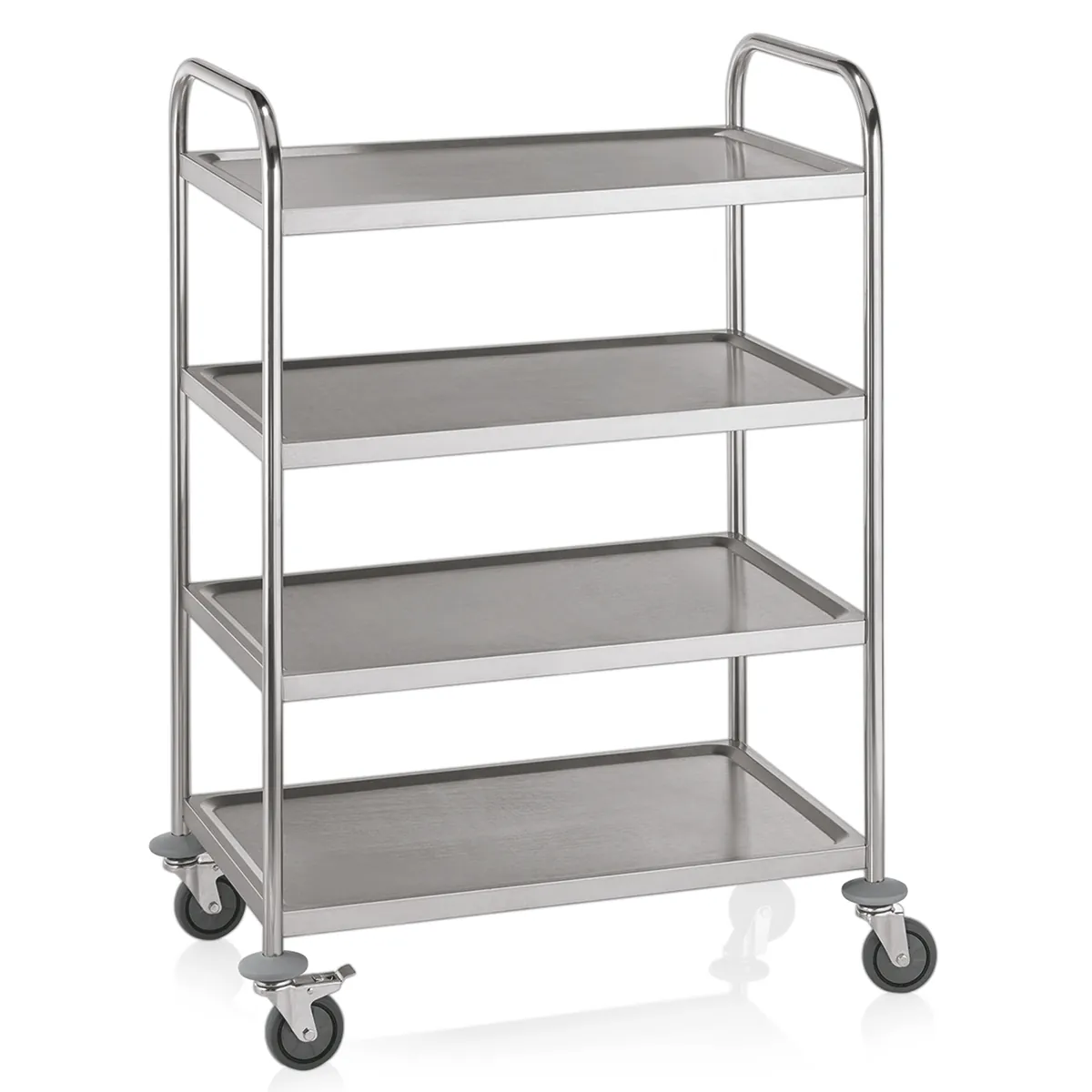 Servierwagen mit 4 Borden, 85 x 53 x 125 cm, Edelstahl