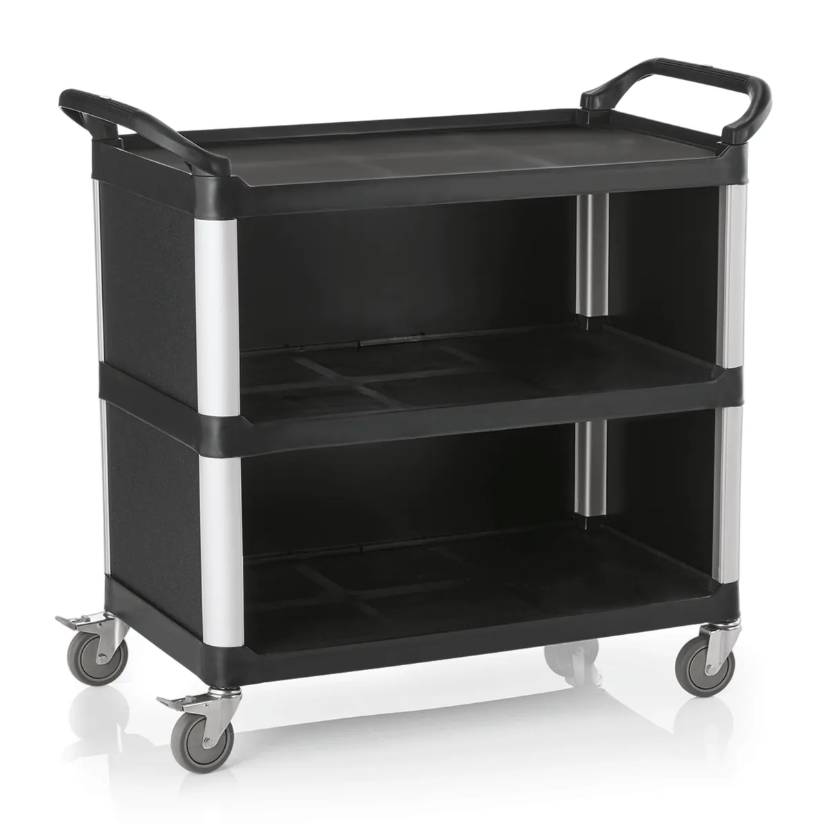 Servierwagen mit 3 Borden, 103,5 x 50,5 x 95,5 cm, Polypropylen/Aluminium