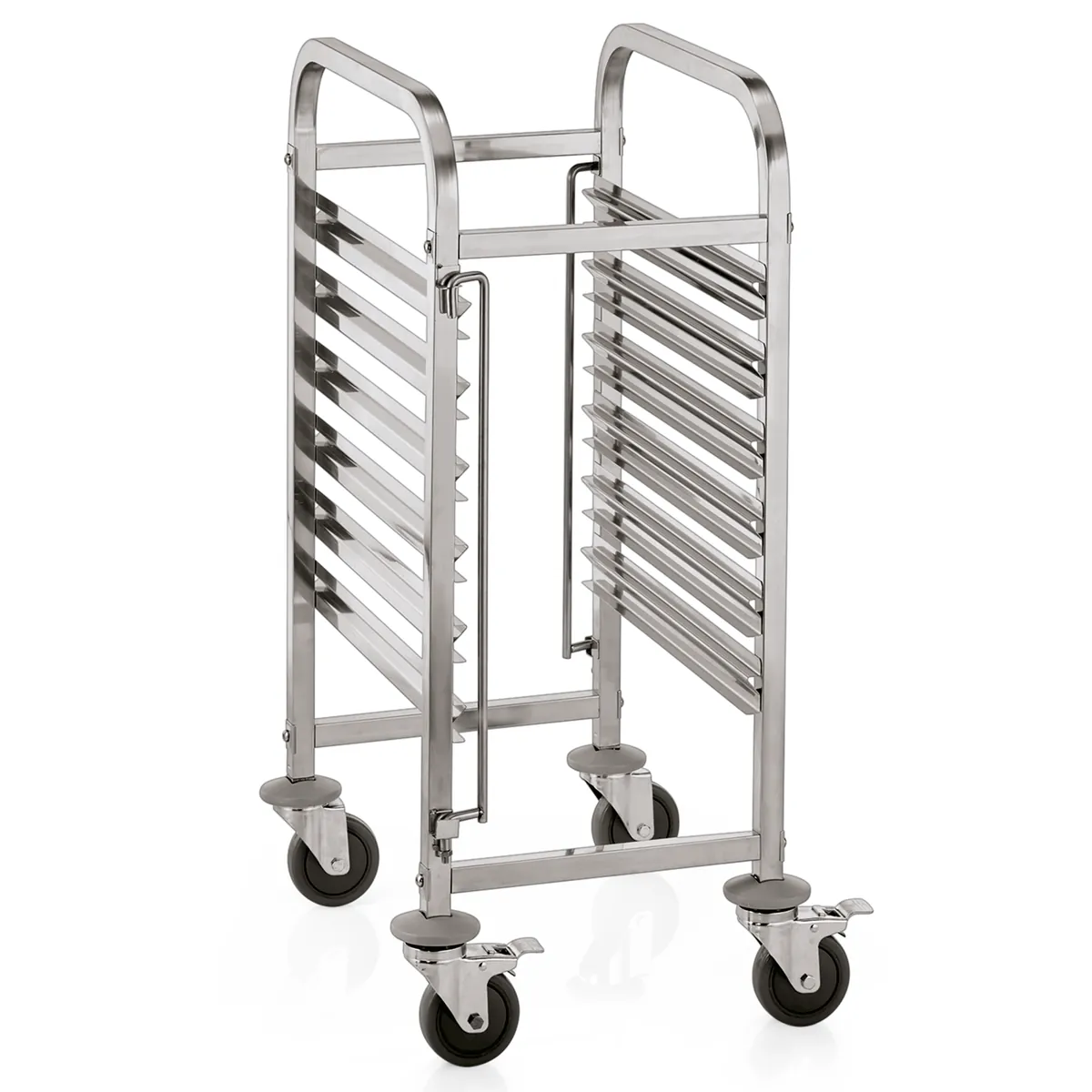 Regalwagen GN 1/1 für 6 Behälter/12 Tabletts, 55 x 38 x 95 cm, Chromnickelstahl