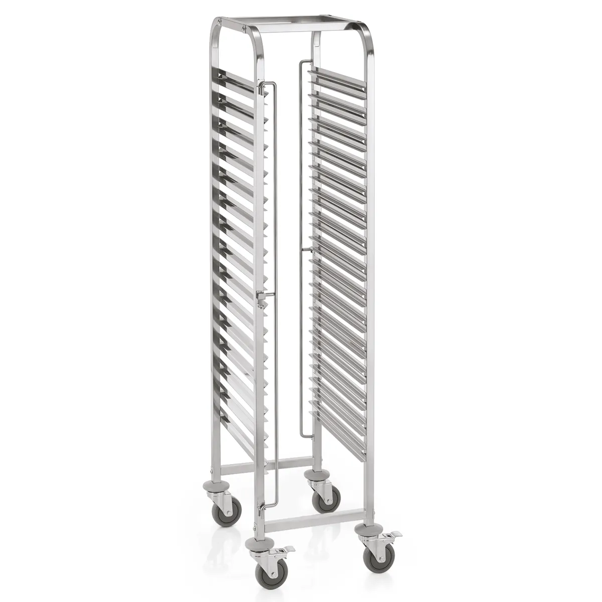 Regalwagen GN 1/1 für 15 Behälter/30 Tabletts, 55 x 38 x 171 cm, Chromnickelstahl
