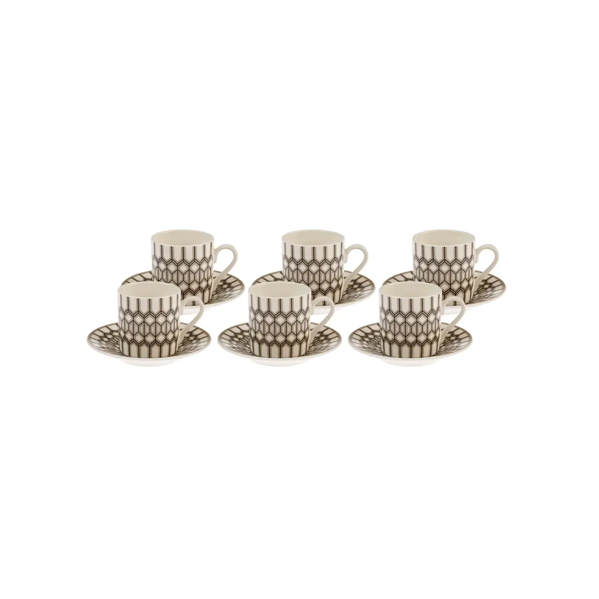 Karaca Glamour Kaffeeservice für 6 Personen 80 ml