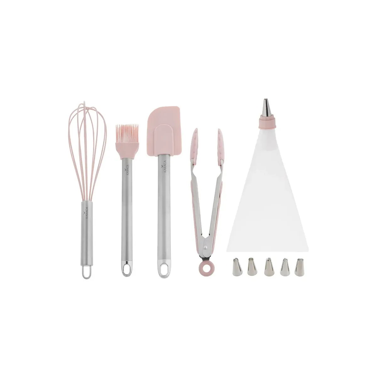 Karaca Eka 10 Stück Tortenservice Utensilien Set-Rosa