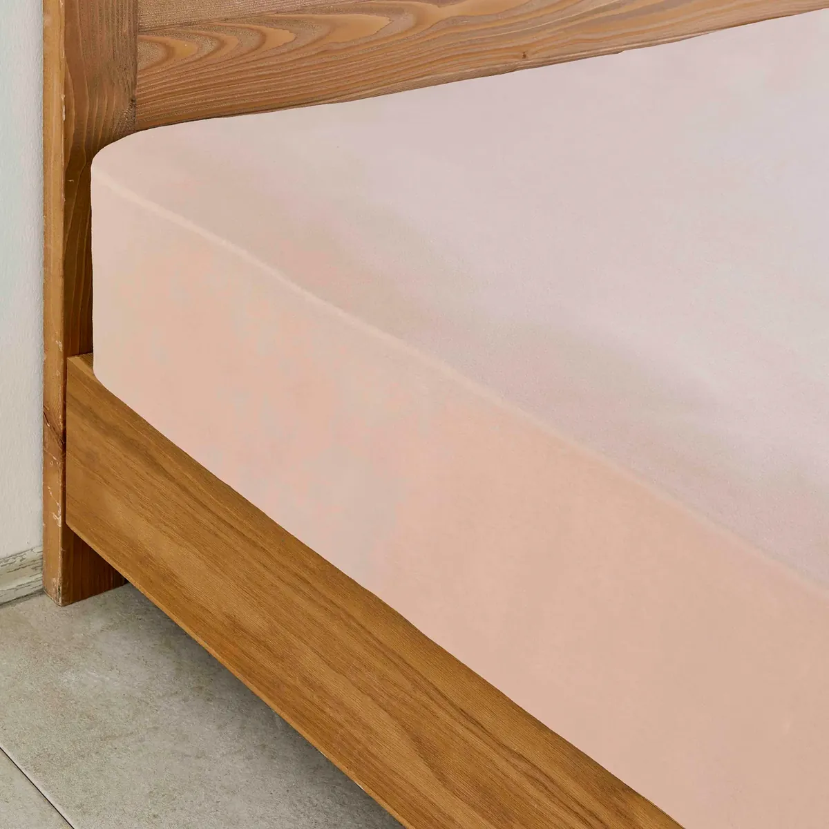 Karaca Home Jersey Fitted Bed Sheet Salmon Pink 100x200 cm + 30 cm Öko-Tex Zertifiziert