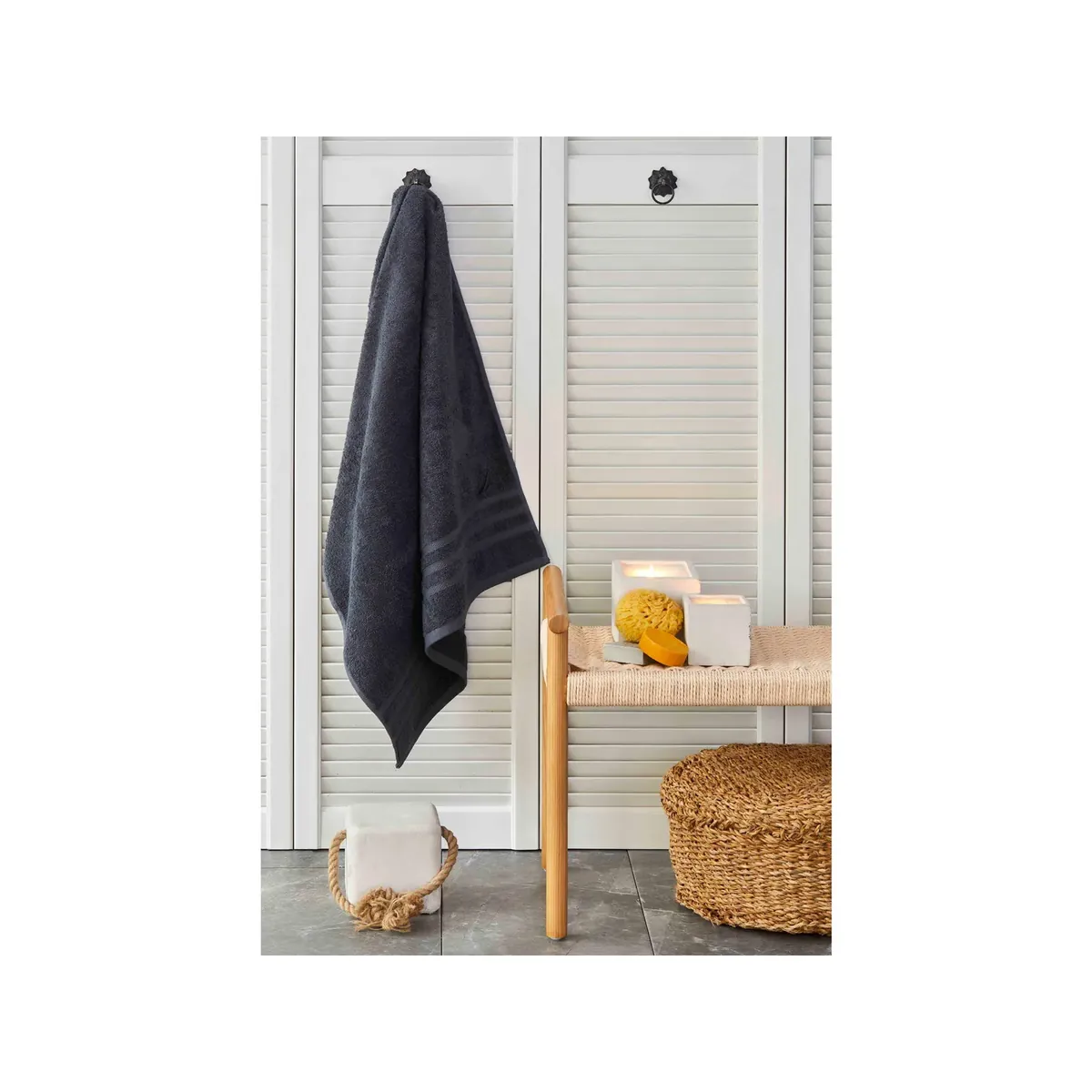 Nautica Home Crew Badetuch, 100% Baumwolle, 70x140, luxuriöse, weich und langlebig