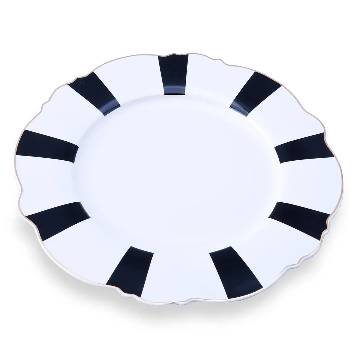 Karaca Romantic Schwarze Linie Servierplatte 27 cm