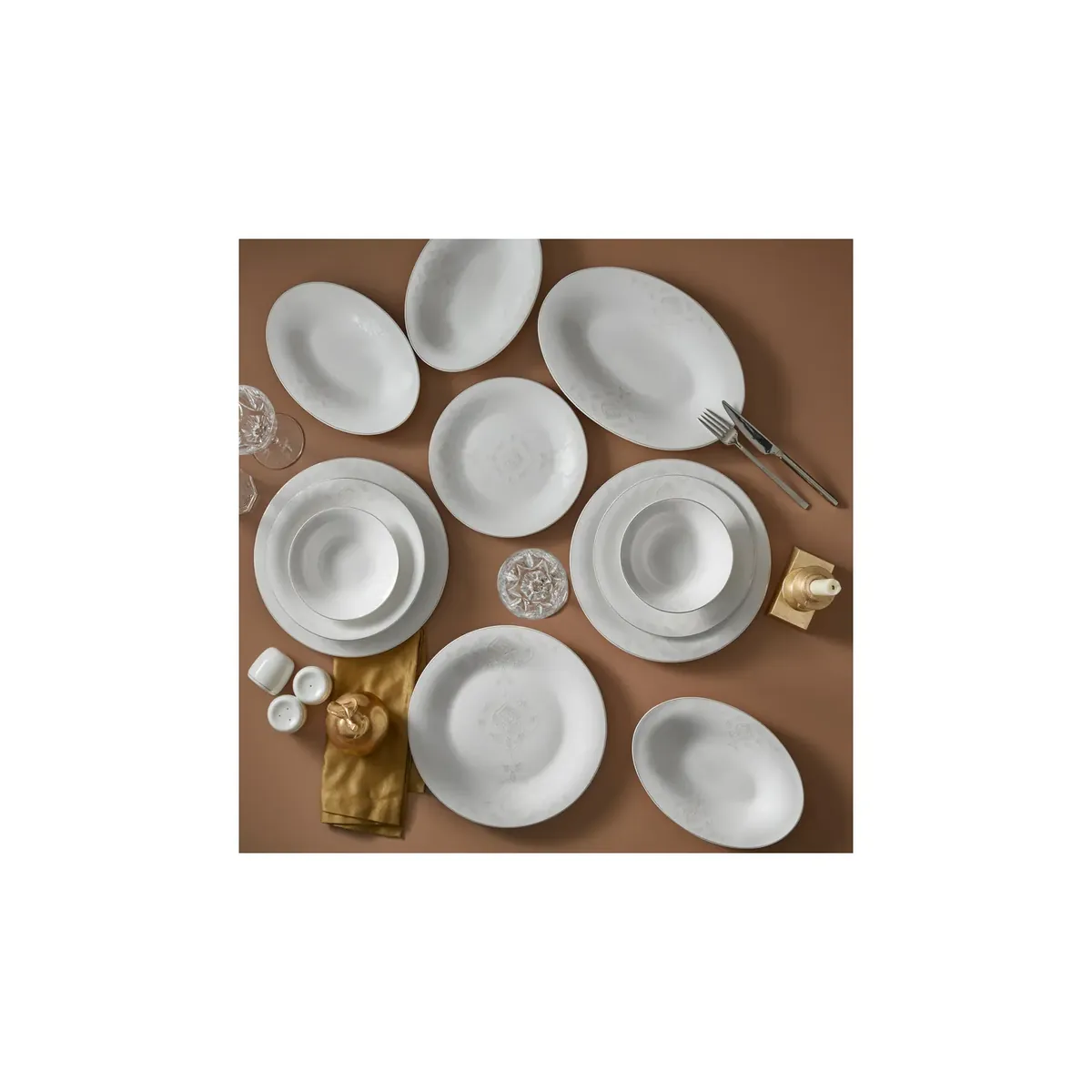 Karaca Fine Pearl Bella 58 Teiliges Für 12 Personen Perlmutttafeserviceset