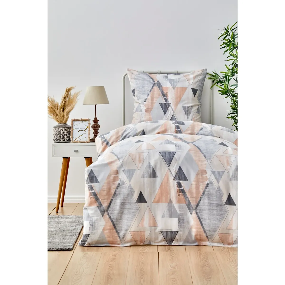 Karaca Home Arles Satin Bettwäsche-Set 135x200 cm + 80x80 cm