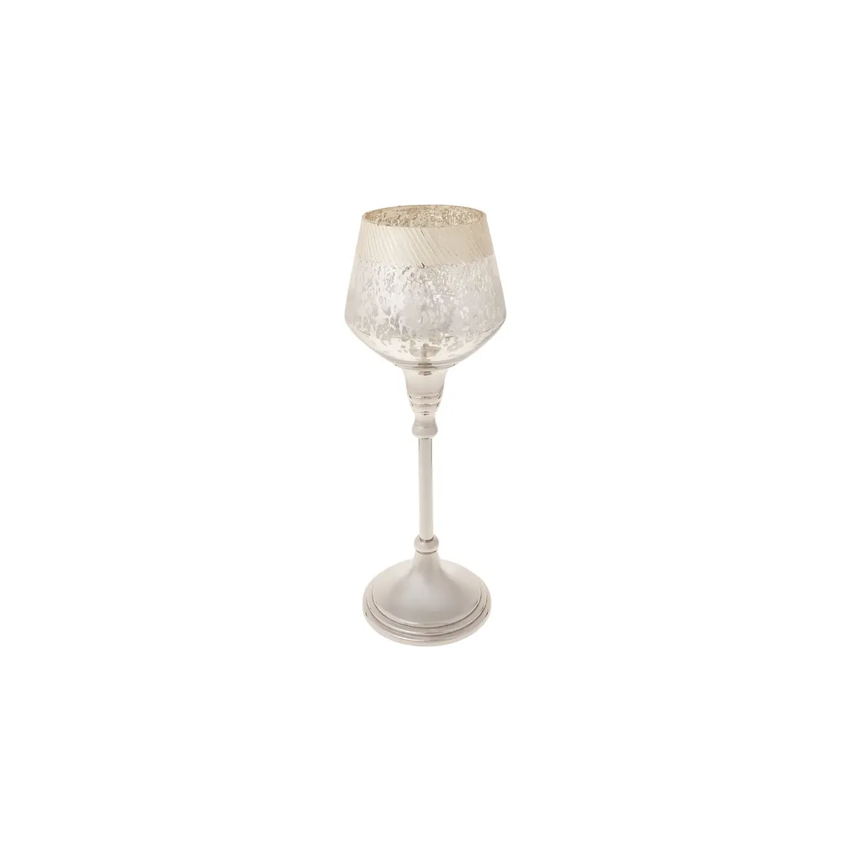 Karaca Lucca Şamdan Tealight Kerzenhalter Antikes Silber 30,5cm