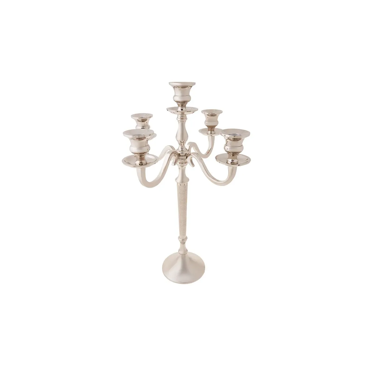Karaca Victoria 5 gliedriger Kandelaber/Kerzenhalter 45x29,7cm Silber