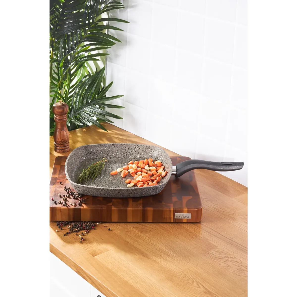Karaca Dark Silver Bio Granit 28 cm Grillpfanne