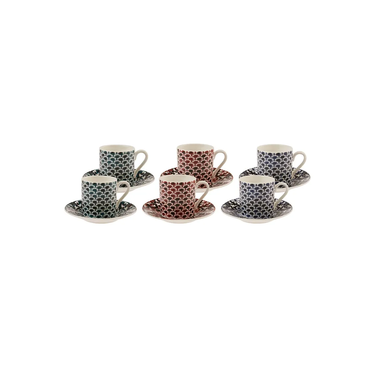 Karaca Leny Buntes Kaffeetassen Set für 6 Personen