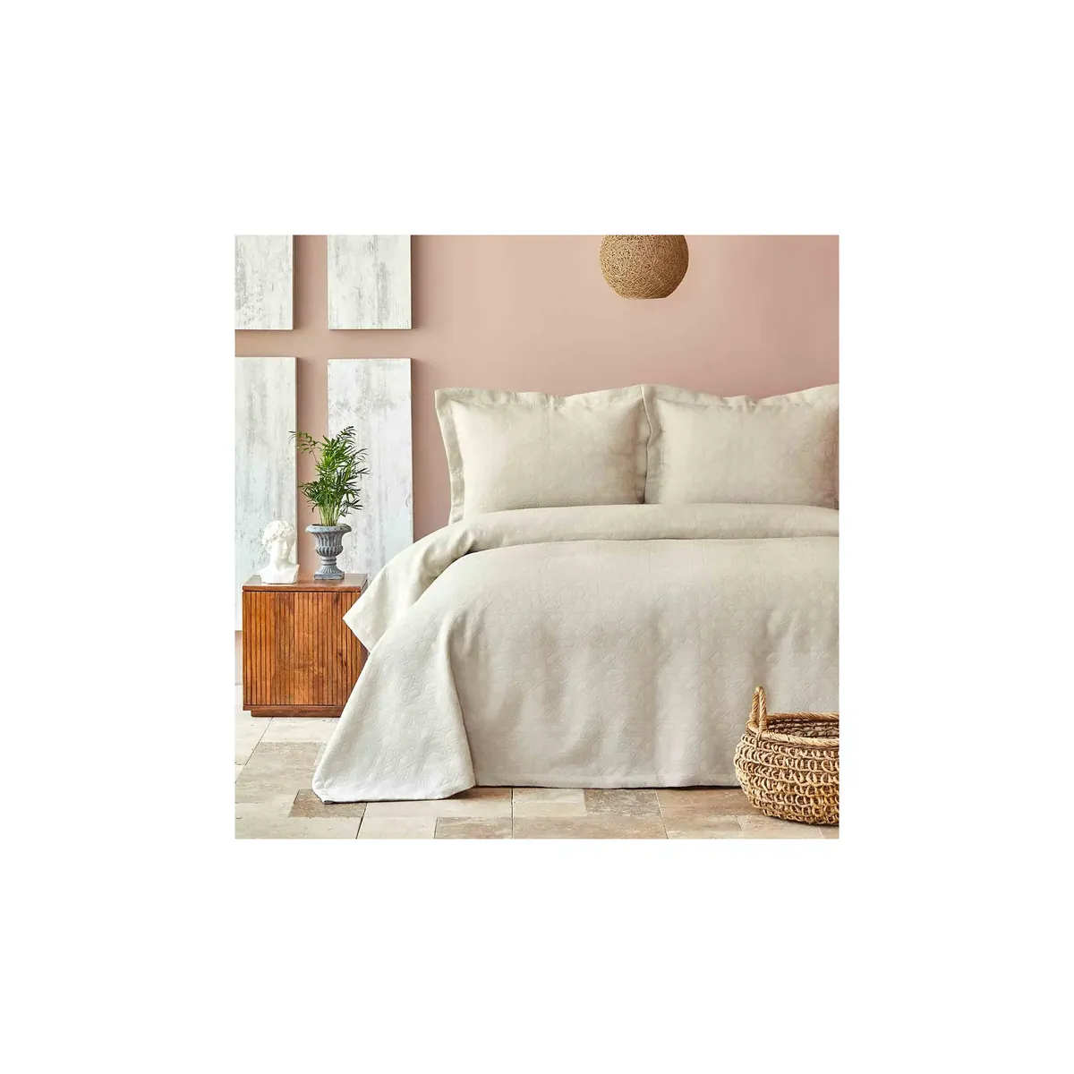 Karaca Home Back To Beige Bettdecken Set Doppel