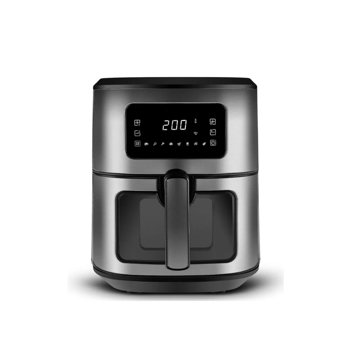 Karaca Multifry Inox XXL 7 Liter Airfryer mit digitalem Glasfenster
