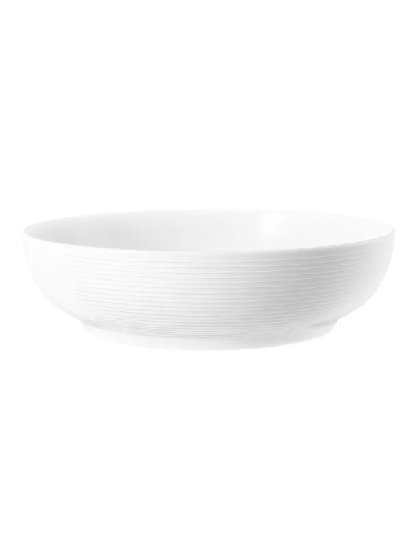 -Seltmann Weiden-, "Beat uni weiß" Foodbowl 25cm mit Rillenrelief