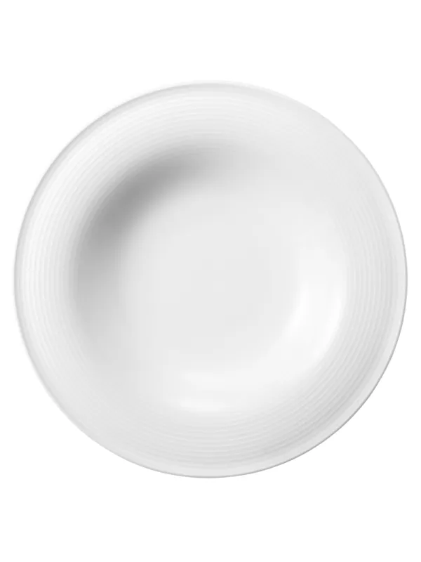 -Seltmann Weiden-, "Beat uni weiß" Pasta-/Salatteller 27,5 cm mit Rillenrelief