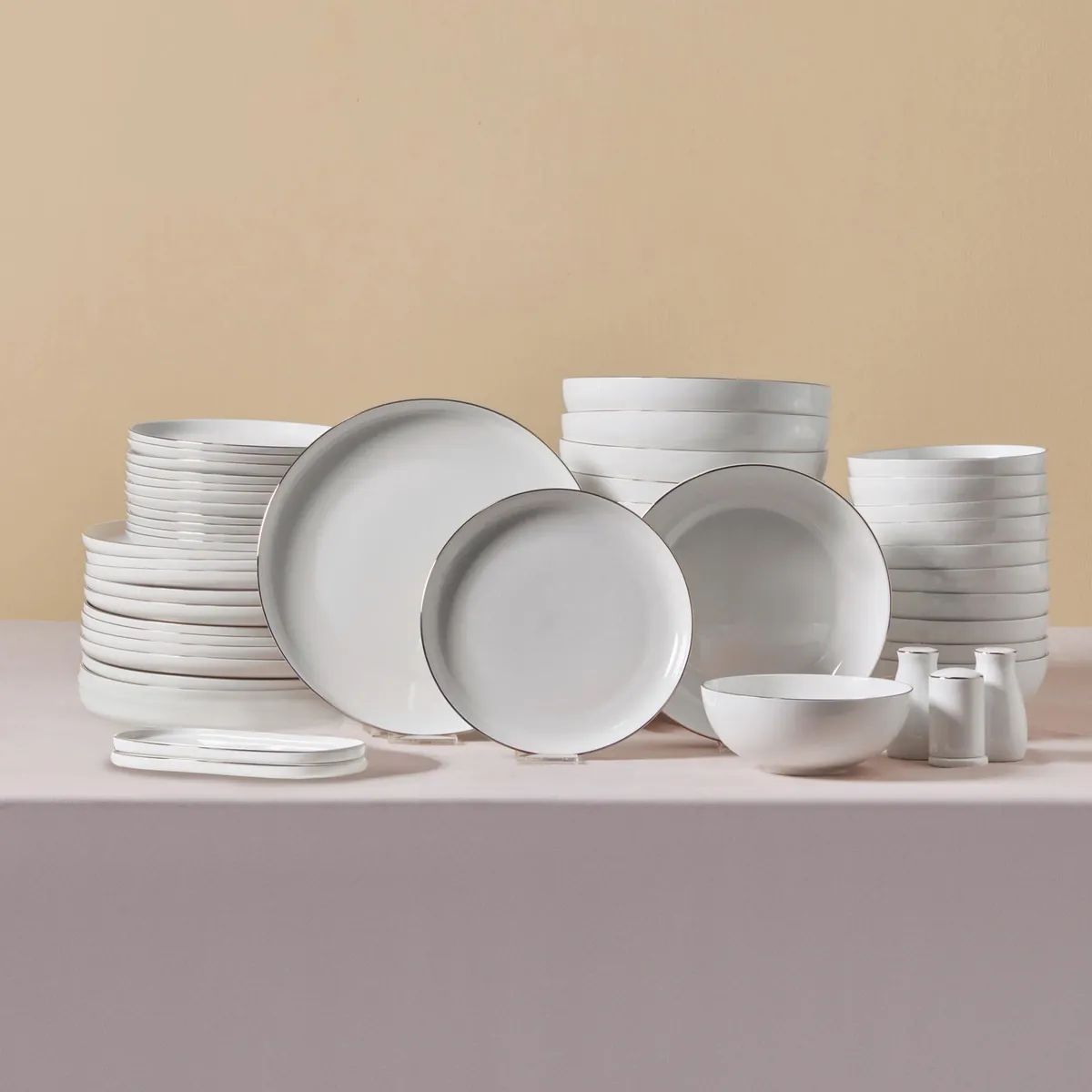 Karaca Streamline Favaro 53-Teiliges 12-Personen Geschirrset Platin