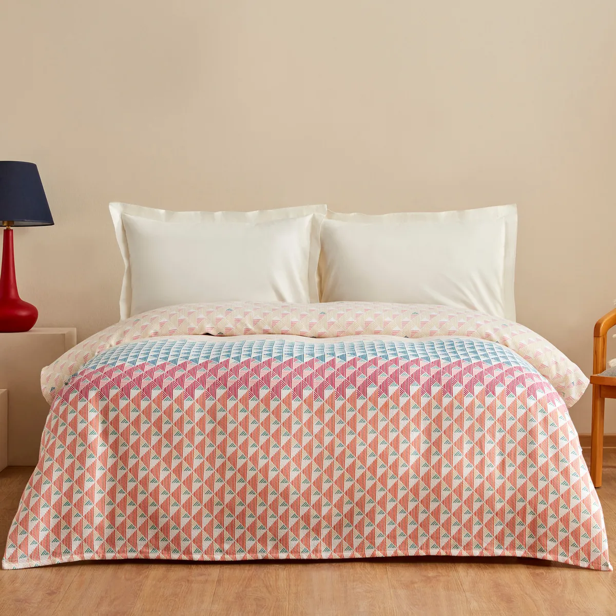 Karaca Home Dace 100 % Baumwolle Doppelbett-Einzelbettdecke Multicolor