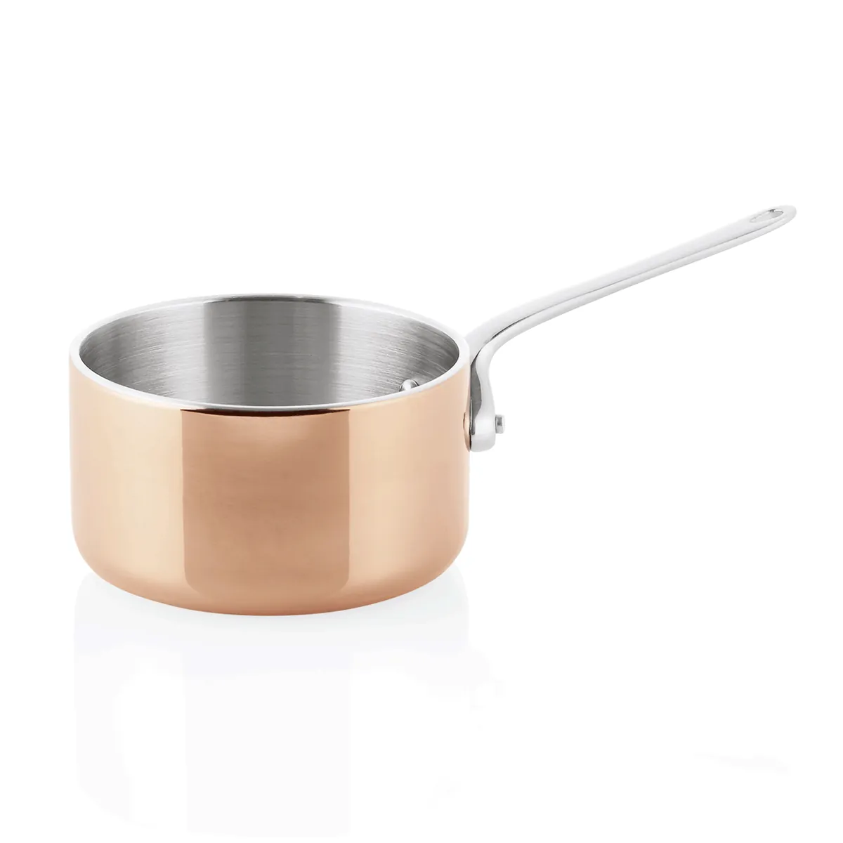 Mini Servierkasserolle MINI COPPER 3PLY, Ø 5 - 10 cm wählbar, Kupfer, Aluminium, Edelstahl