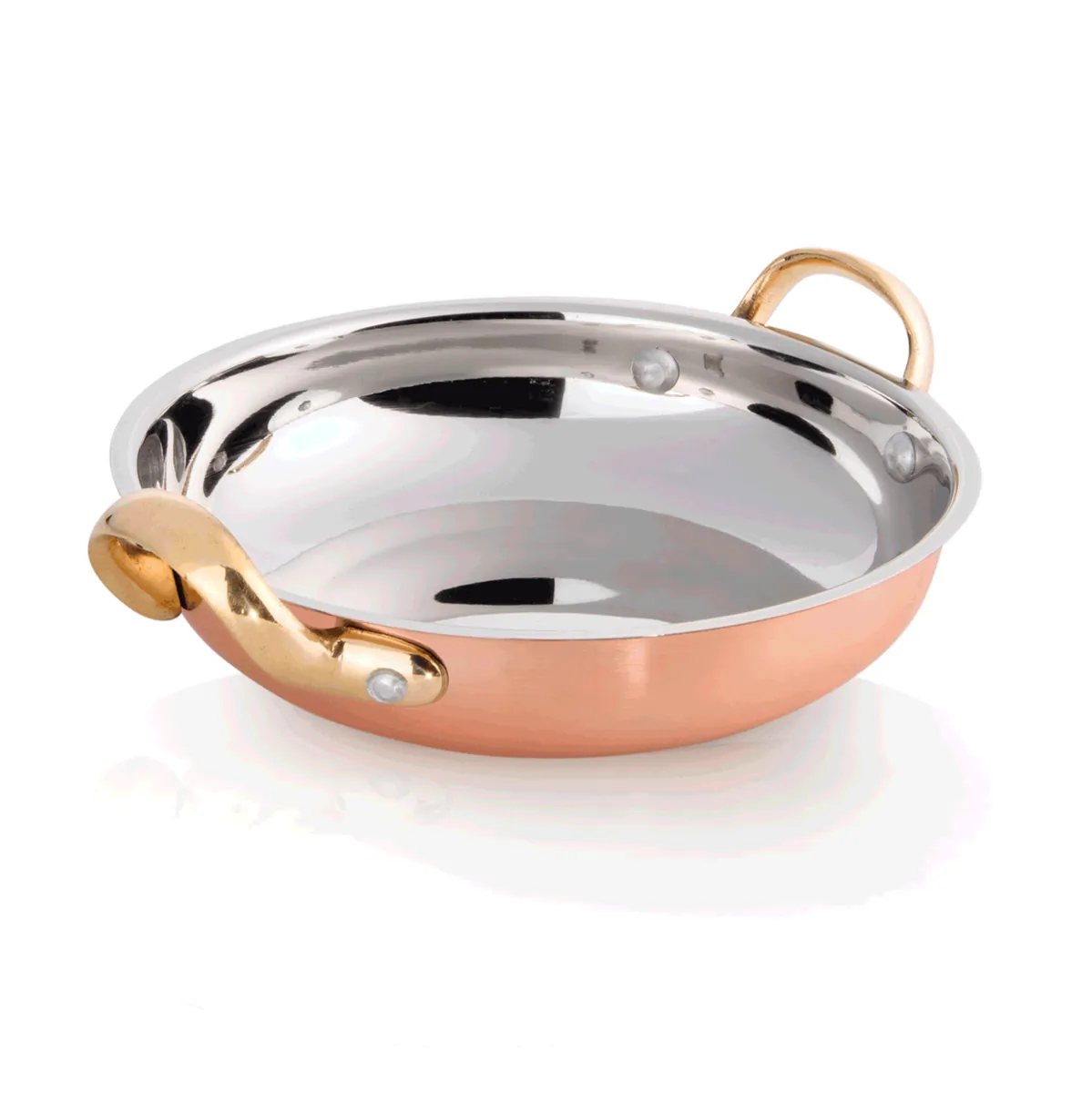 Servierpfanne STEEL & STYLE AMBER, Ø 18 cm, 750 ml, Kupfer, Messing, Chromnickelstahl
