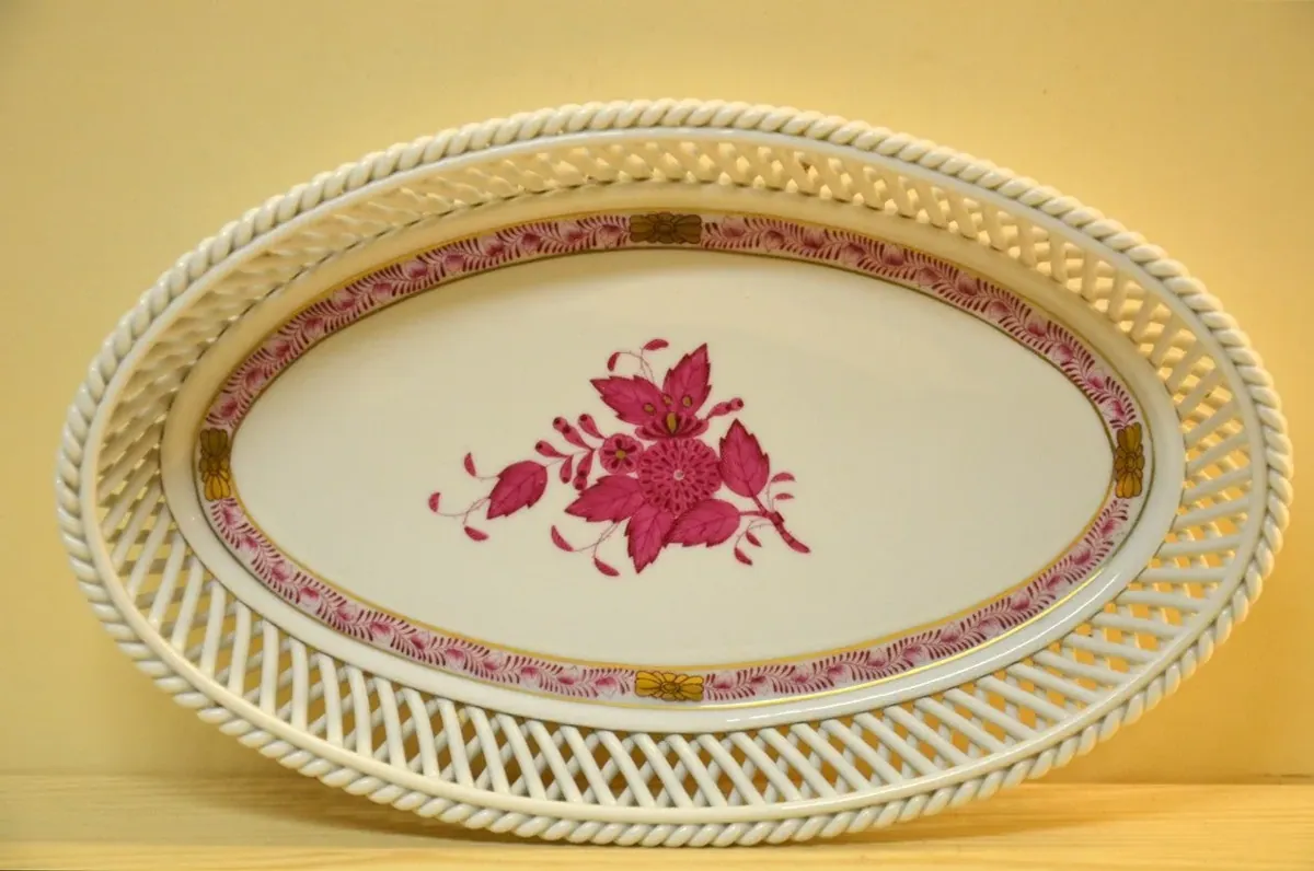 Herend Apponyi purpur Schale Durchbruch