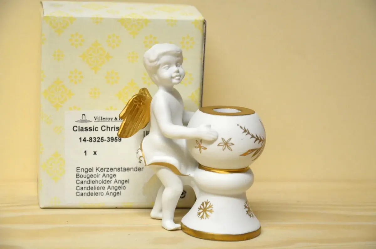 Villeroy & Boch Classic Christmas Engel stehend Kerzenständer NEU