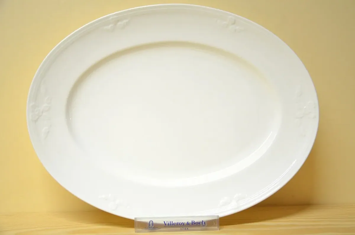 Villeroy & Boch Fiori weiss / weiß Platte oval