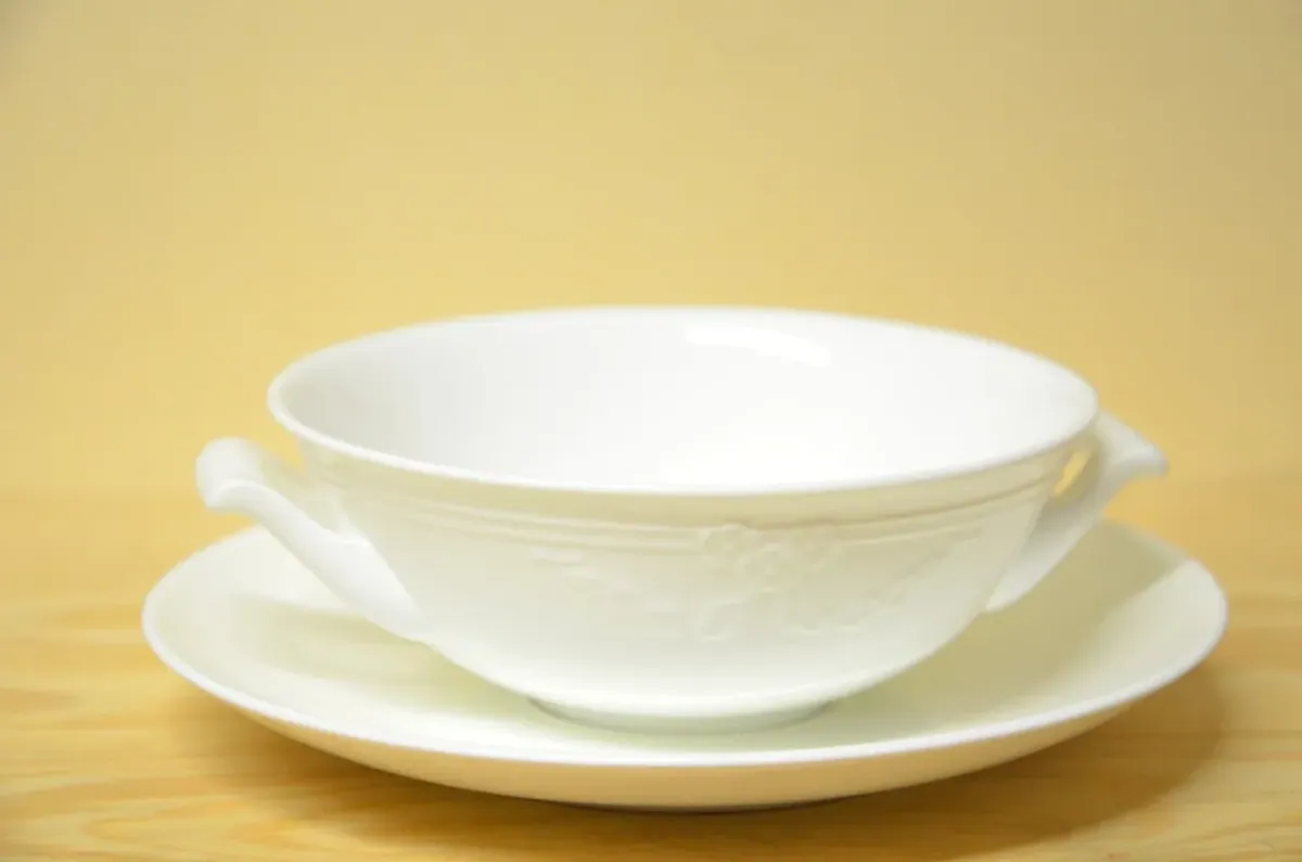 Villeroy & Boch Fiori weiss Suppentasse mit Untere