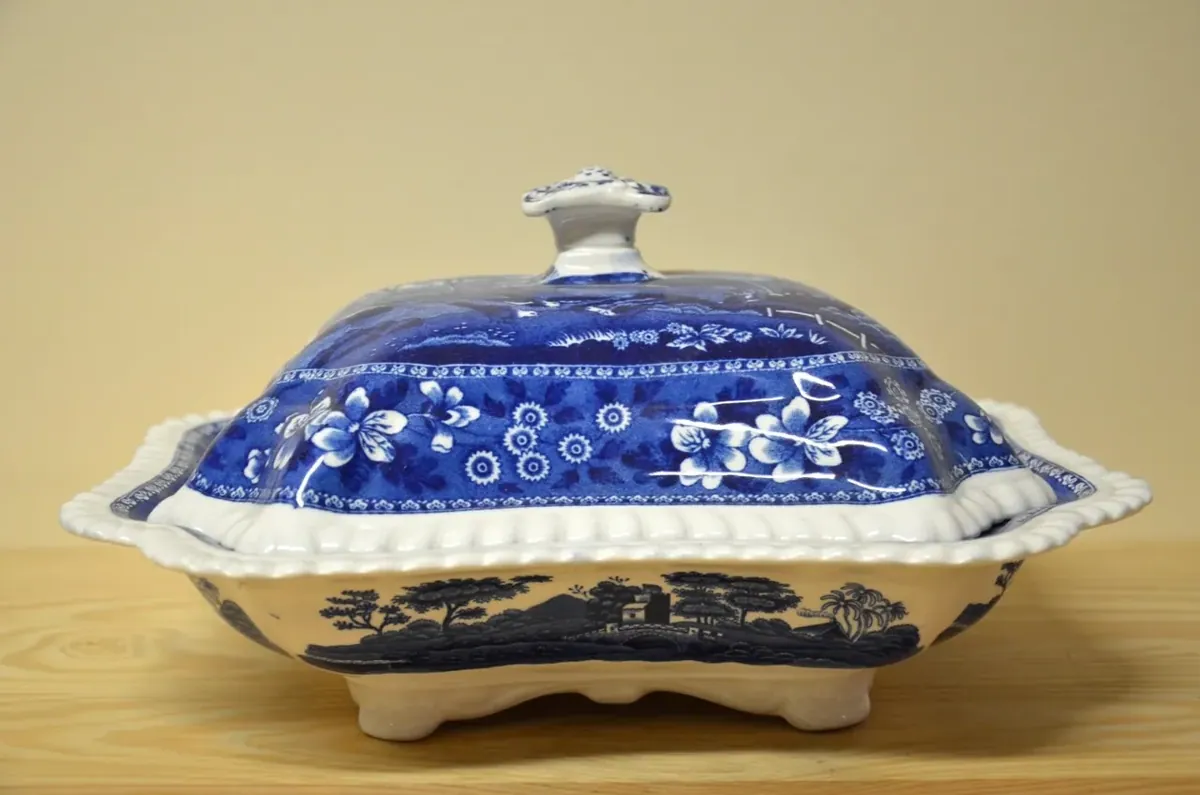 Spode Blue Tower Terrine / Schüsel mit Deckel