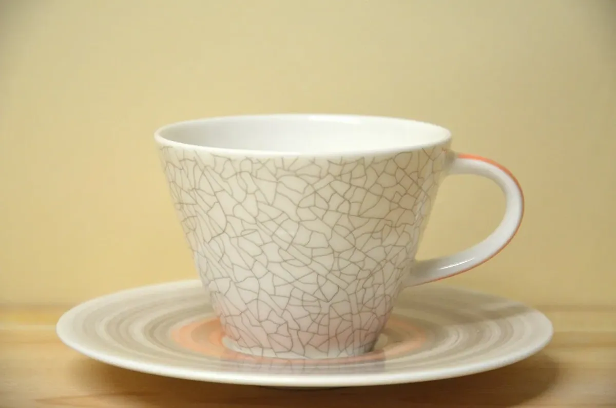 Villeroy & Boch Caffee Club Kaffeetasse 2-teilig floral marmorisiert / Amarah Terra NEU