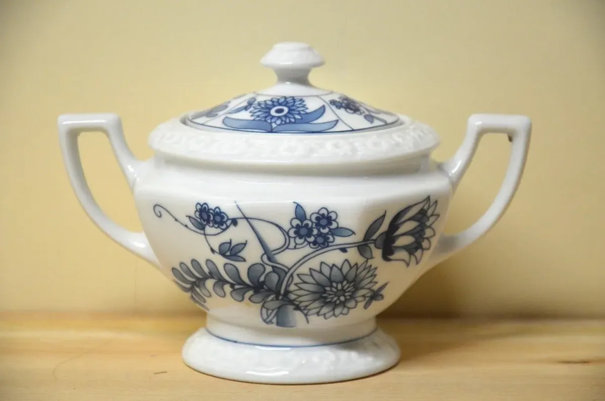Rosenthal Maria blaue Blume Zuckerdose