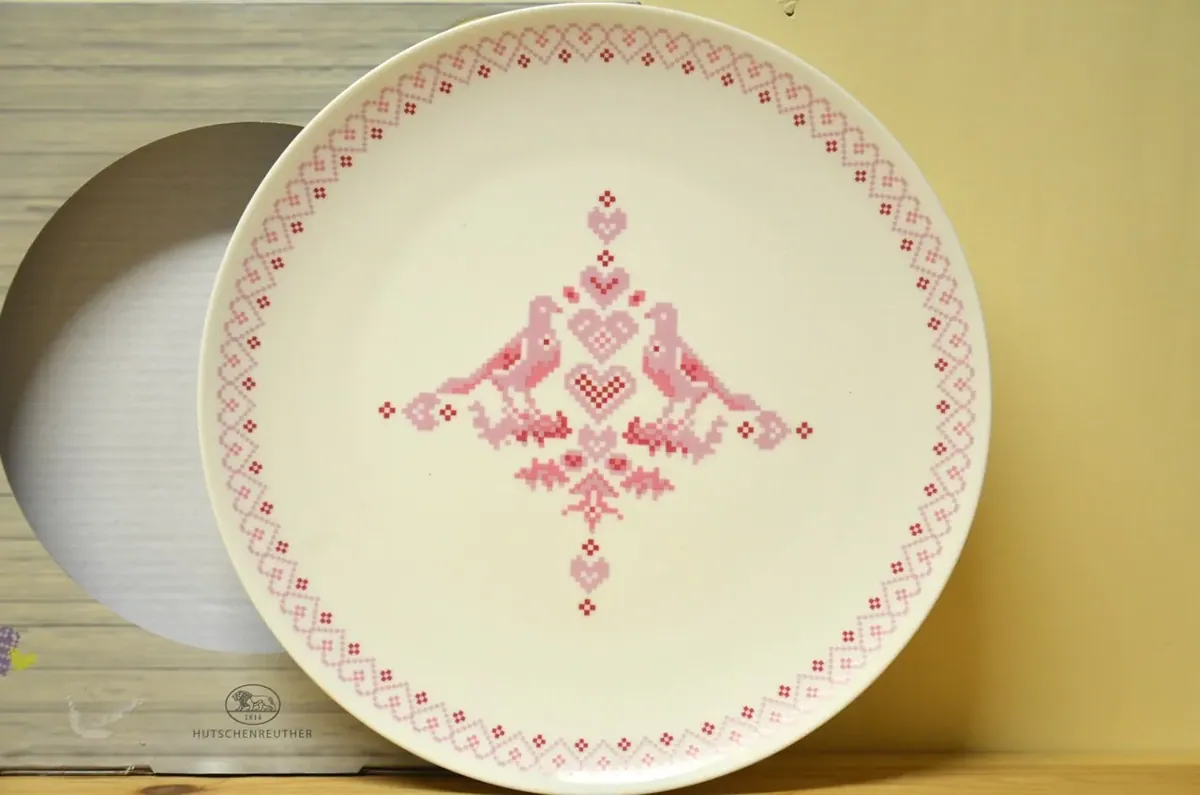 Hutschenreuther Lots of Dots Frühstücksteller Hearts Rose Birds NEU OVP