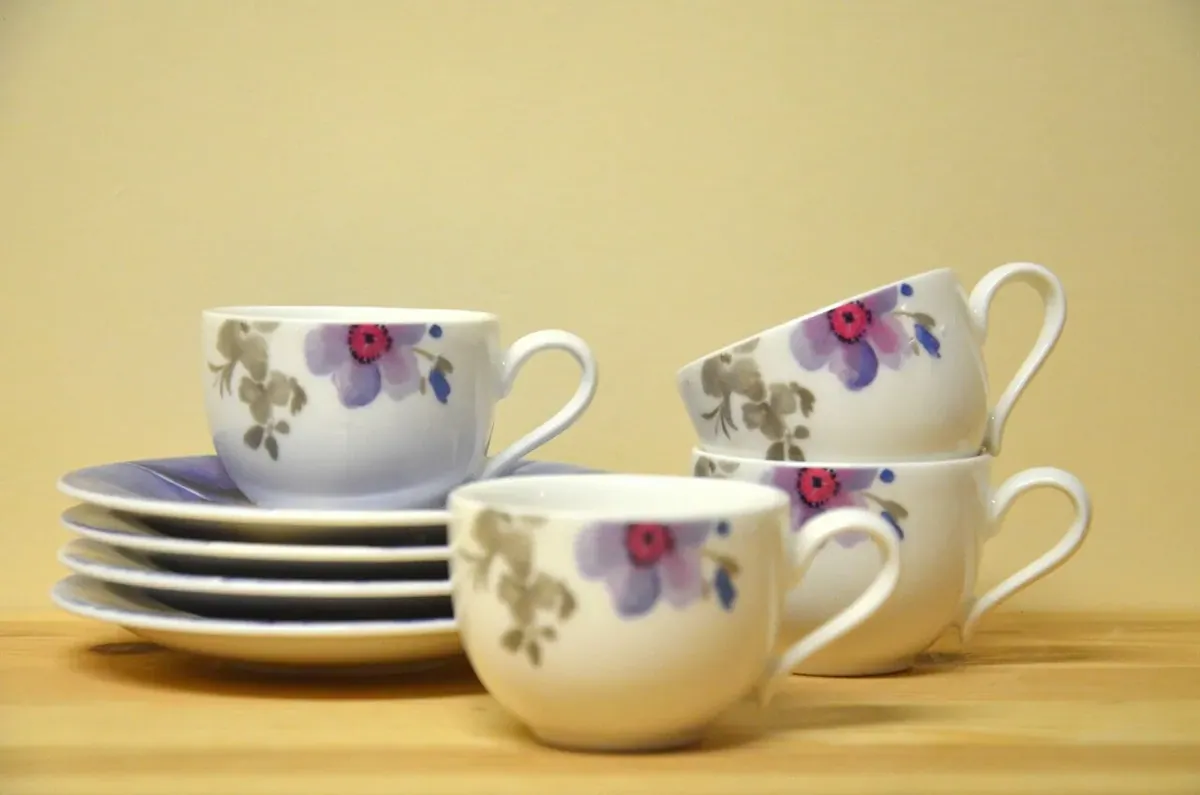 Villeroy & Boch Mariefleur gris 4 x Expressotassen mit Untere NEU